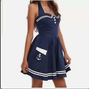 Hell Bunny Nautical Flirty Dress